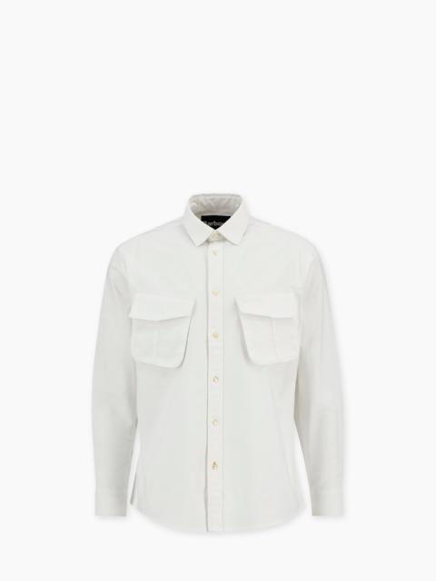 Barbour BARBOUR ARNHAM OVERSIZED OXFORD JUNGLE SHIRT WHITE