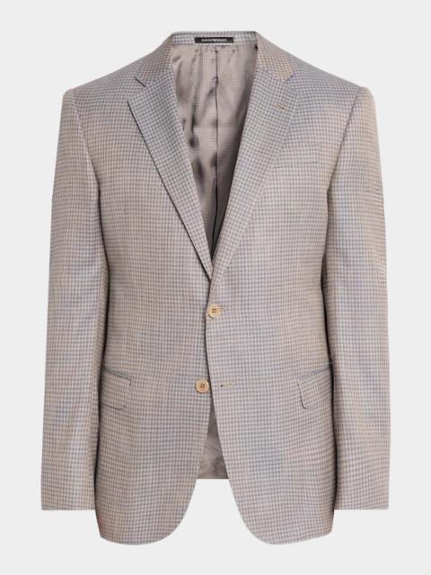 EMPORIO ARMANI Men's G Line Wool Houndstooth Single-Breasted Sport Coat