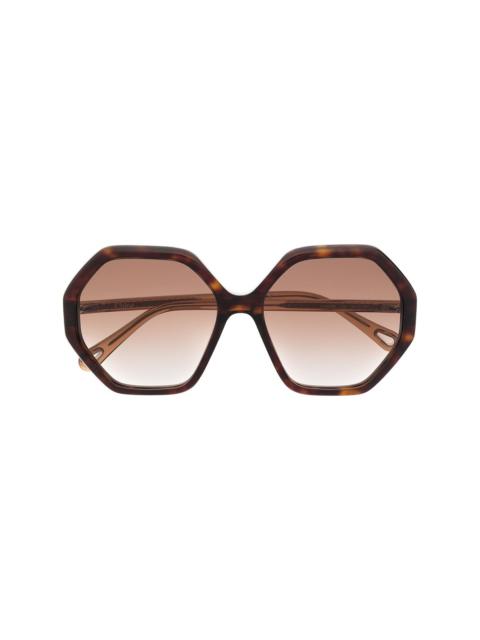 Chloé Esther hexagonal-frame sunglasses