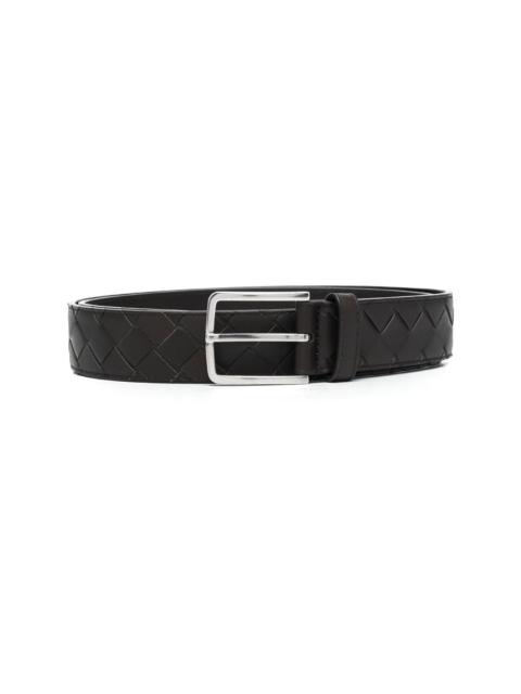 Bottega Veneta Intrecciato-design buckle belt