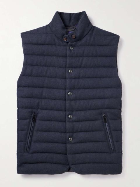 Withwell Quilted Wool, Linen and Cotton-Blend Tweed Gilet
