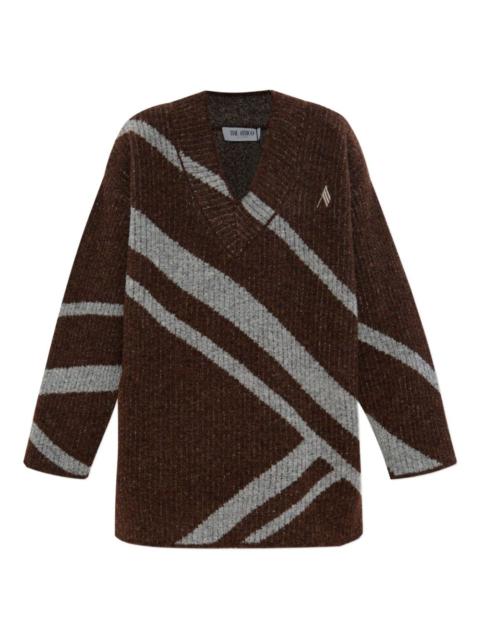 THE ATTICO diagonal-stripe sweater