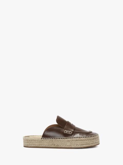 JW Anderson LEATHER ESPADRILLE LOAFER MULES