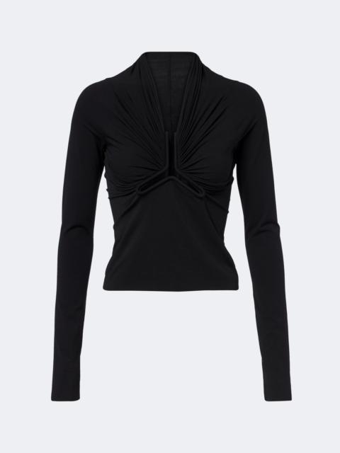 Rick Owens Allanah gathered jersey top