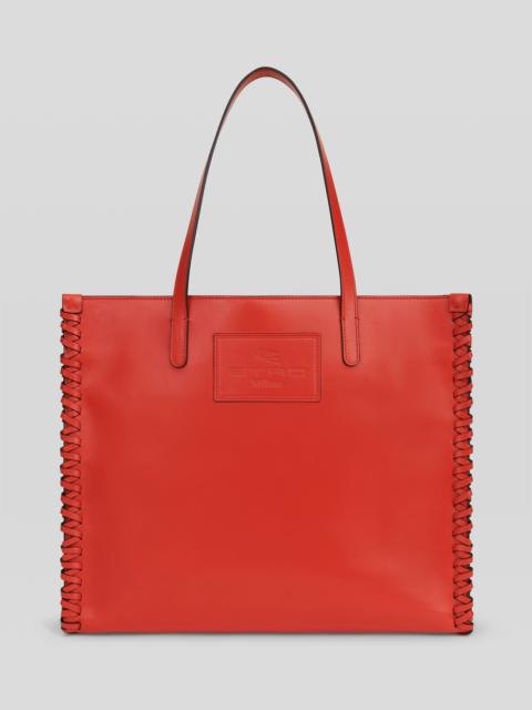 Etro LEATHER SHOPPING BAG