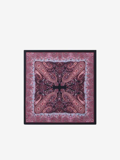 Etro paisley-print square pocket silk scarf