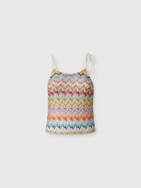 Missoni Viscose lamé top with thin straps