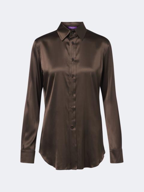 Ralph Lauren Silk-blend satin shirt