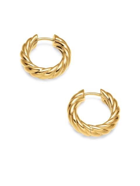 DAVID YURMAN Women's Sculpted Cable Hoop Earrings in 18K Yellow Gold, 18.6MM - Gold