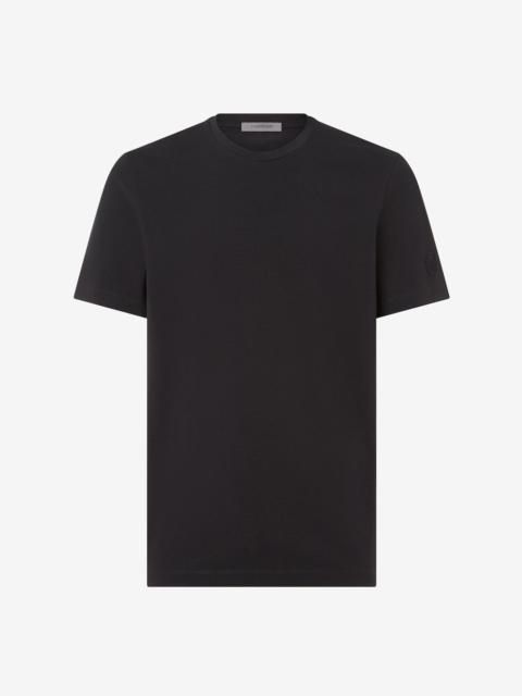 CORNELIANI Black crew neck stretch cotton jersey t-shirt