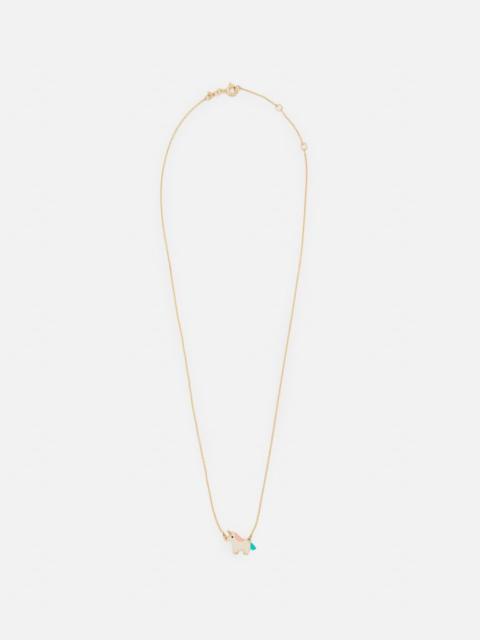 ALIITA 9K GOLD UNICORNIO ENAMEL NECKLACE