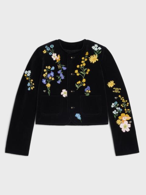 CELINE embroidered icone jacket IN velvet