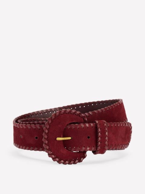 BODEN Covered Whipstitch Belt-Oxblood