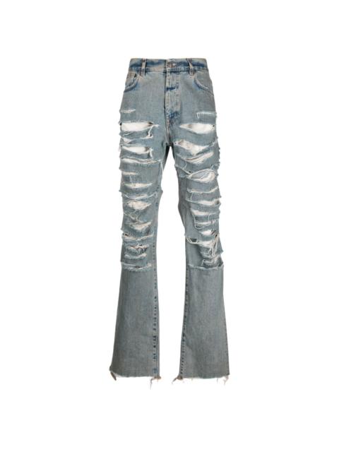 424 distressed-effect straight-leg jeans
