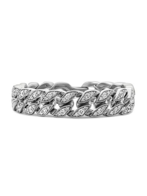 DAVID YURMAN Men's Curb Chain Bracelet in Sterling Silver - Diamond