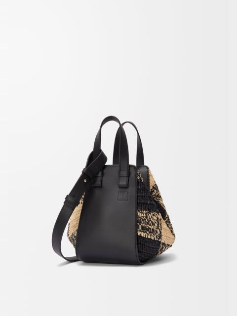 Loewe Compact Hammock bag in raffia and calfskin