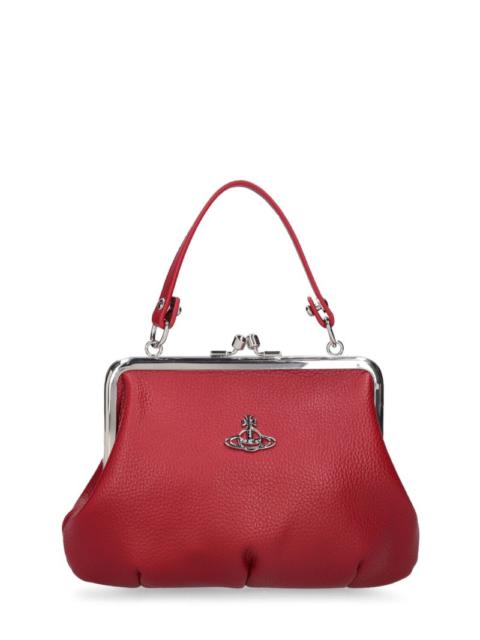 Granny Frame faux grained leather bag