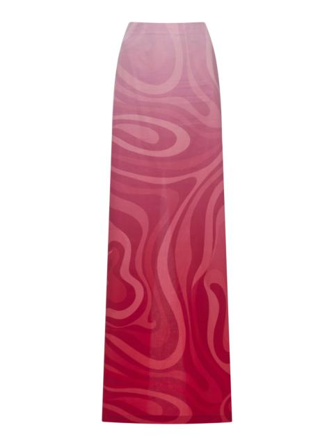 PUCCI Gonna Gradient Maxi Dress pink