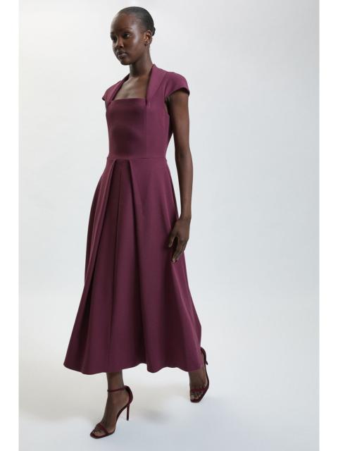 KAREN MILLEN Square Neck Tailored Full Skirted Maxi Dress