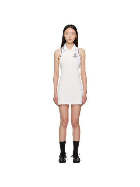 Sporty & Rich White Vendome Pique Polo Minidress