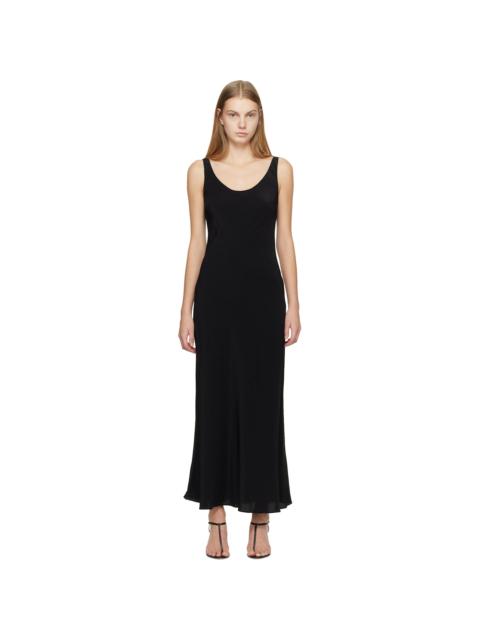 MATTEAU Black Bias Tank Maxi Dress