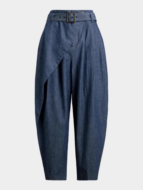 Polo Ralph Lauren Chambray Tapered Wrap Trousers