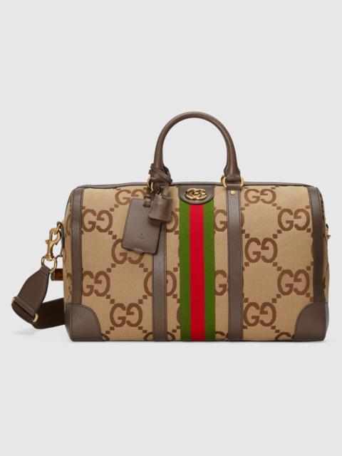 Gucci Large Jumbo GG Leather Duffle Bag - Green