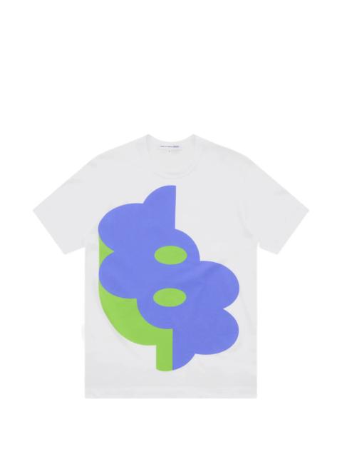 Comme des Garçons SHIRT Bold Blue-Green Splotch Printed Tee