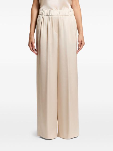 PESERICO elasticated-waist satin trousers