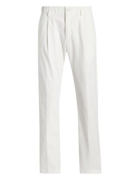 Herno Men's Elasticized Waist Straight-Leg Pants - White