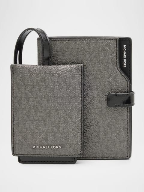 MICHAEL KORS Jet Set Luggage Tag & Passport Wallet Set