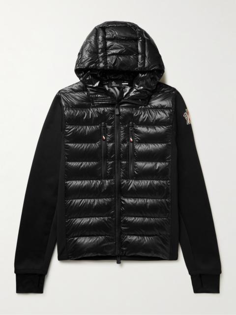 Moncler Grenoble Quilted Shell and Knitted Hooded Down Ski Jacket