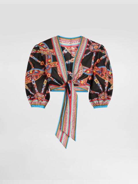 Dolce & Gabbana Carretto-print batiste top