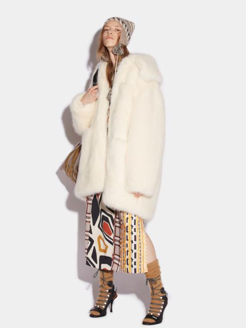 DSQUARED2 FUN FUR RELAXED COAT