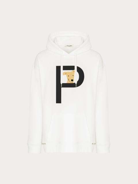 Valentino VALENTINO GARAVANI ROCKSTUD PET CUSTOMISABLE UNISEX HOODED SWEATSHIRT