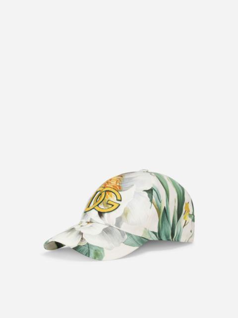 Dolce & Gabbana Drill baseball cap with rose print