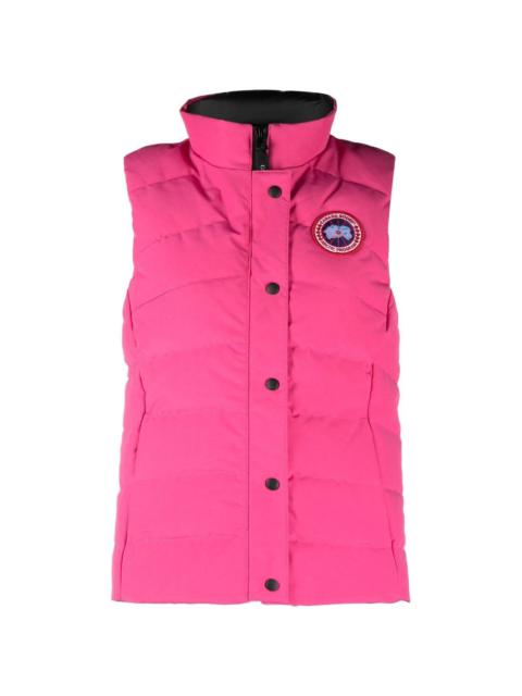 Freestyle logo-patch padded gilet