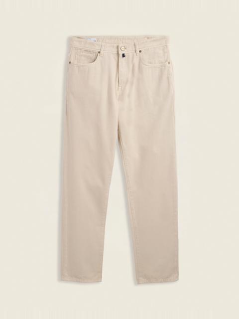 SLOWEAR Regular fit cotton and cashmere fivepocket trousers