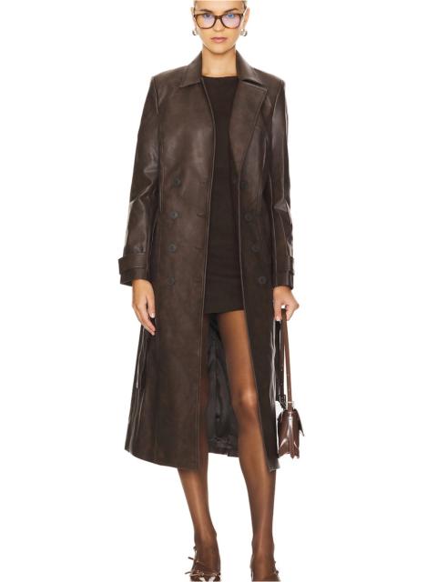 BARDOT Faux Leather Trench Coat