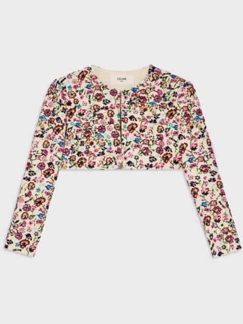 CELINE embroidered bolero jacket IN DIAGONAL WOOL