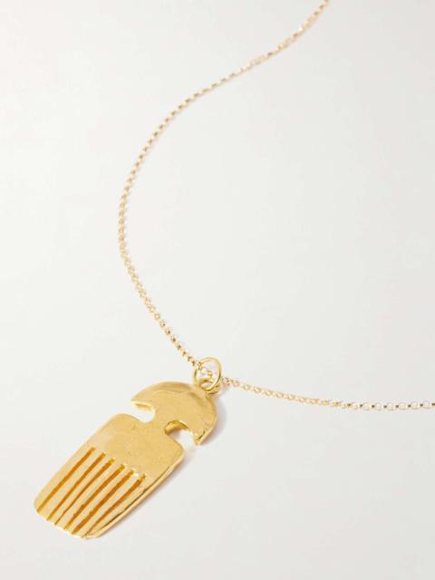 ALIGHIERI The Vanity Comb recycled gold-plated necklace Gold