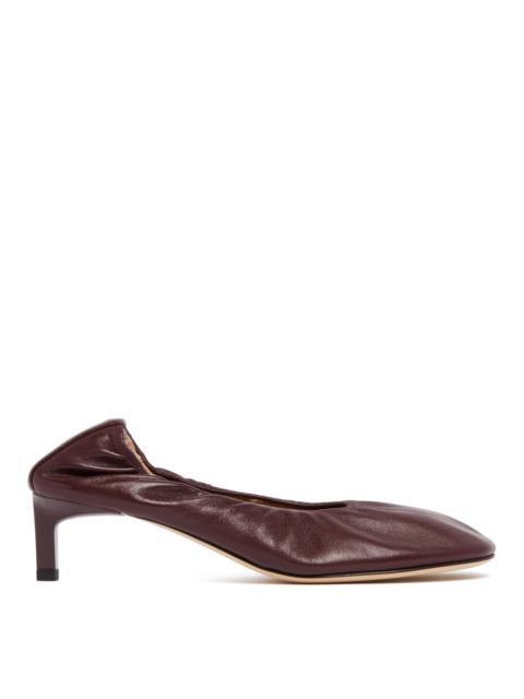DEAR FRANCES Burgundy Leather Low Heel Pumps