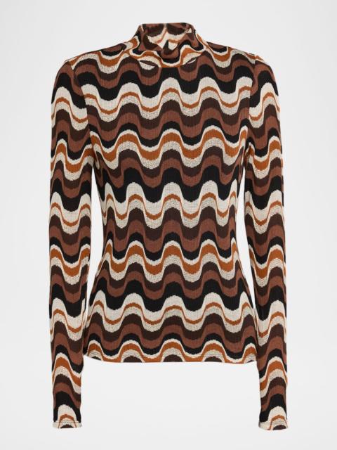 RAMY BROOK Swirl Prudence Turtleneck Sweater