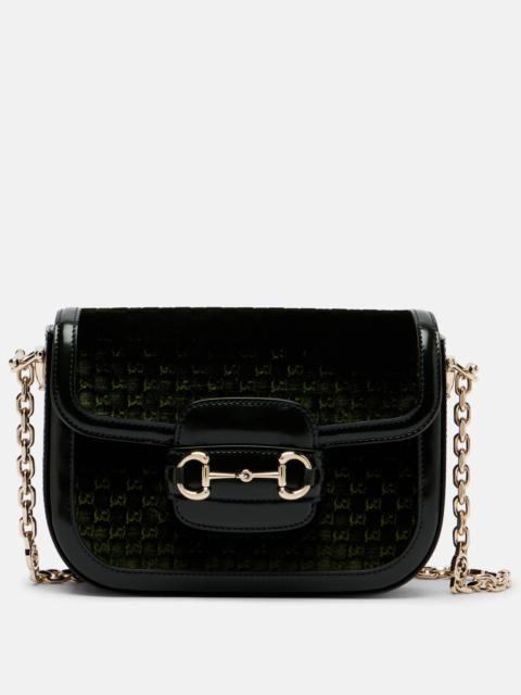 GUCCI Gucci Horsebit 1955 Small velvet shoulder bag