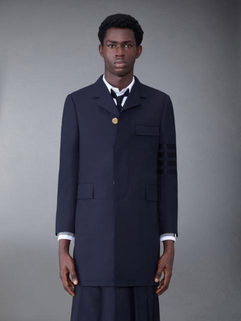 Plain Weave 4-bar Classic Overcoat