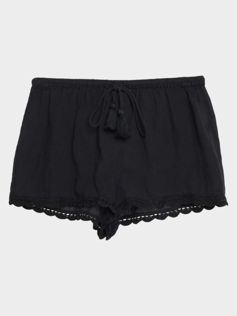 ULLA JOHNSON Aran Coverup Shorts