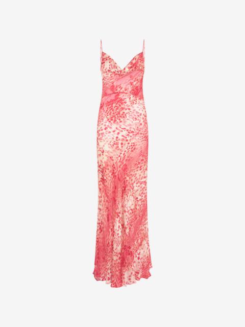 Roberto Cavalli Long Dress With Jaguar Skin Print