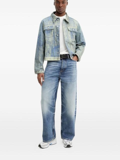 HUGO faded-wash wide-leg jeans