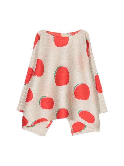 Bean Dots pleated blouse