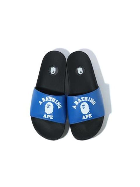 A BATHING APE® A Bathing Ape College Slide Sandals Blue